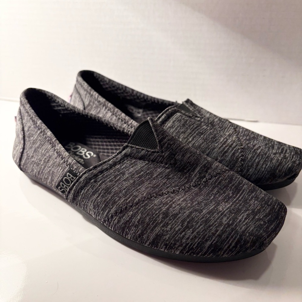Skechers Bob’s Charcoal Loafers with memory foam and stretch. Like new! Sz 6.5W - Picture 3 of 5